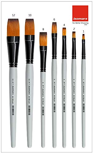 Flat Paint Brush (Set of 7) - Isomars