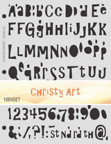 Font Stencil- Christy Art (Set of 2) - Isomars