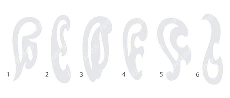 French Ship Curves Template - Set of 6 - Isomars