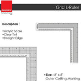 Grid L- Ruler 8" (Tailoring and General Purpose)