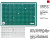 Garment Patchwork Quilting Ruler (12") with Cutting Mat A3 - Isomars
