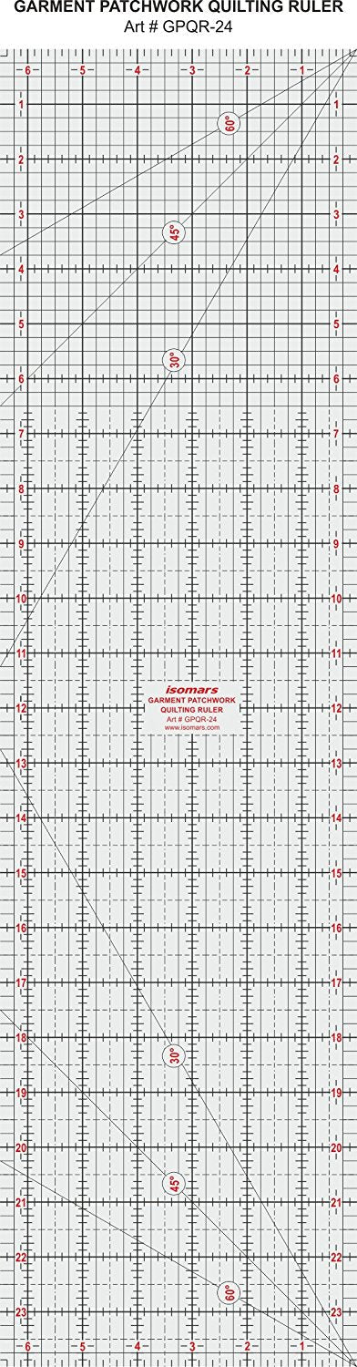 Garment Patchwork Quilting Ruler (24") - Isomars