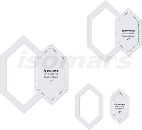 Hexagon Quilting Patchwork Scale (Set of 3) - Isomars