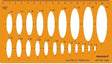 Isomars 15° Ellipse Drawing Flexible Template | Transparent Ellipse Drafting Stencil with Multiple Ellipse Sizes & Metric Scale for Technical Drawing, Architecture, Engineering, Design & Isometric Drawing - Isomars