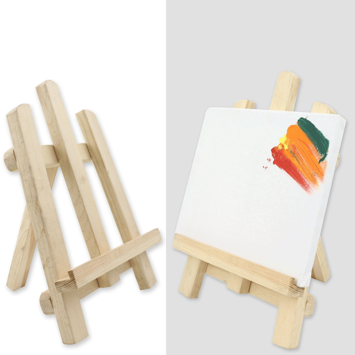 Isomars Artists Kit - Set of Wooden Easel and Canvas - Display Stand and Display / Painting Board Combo - Isomars