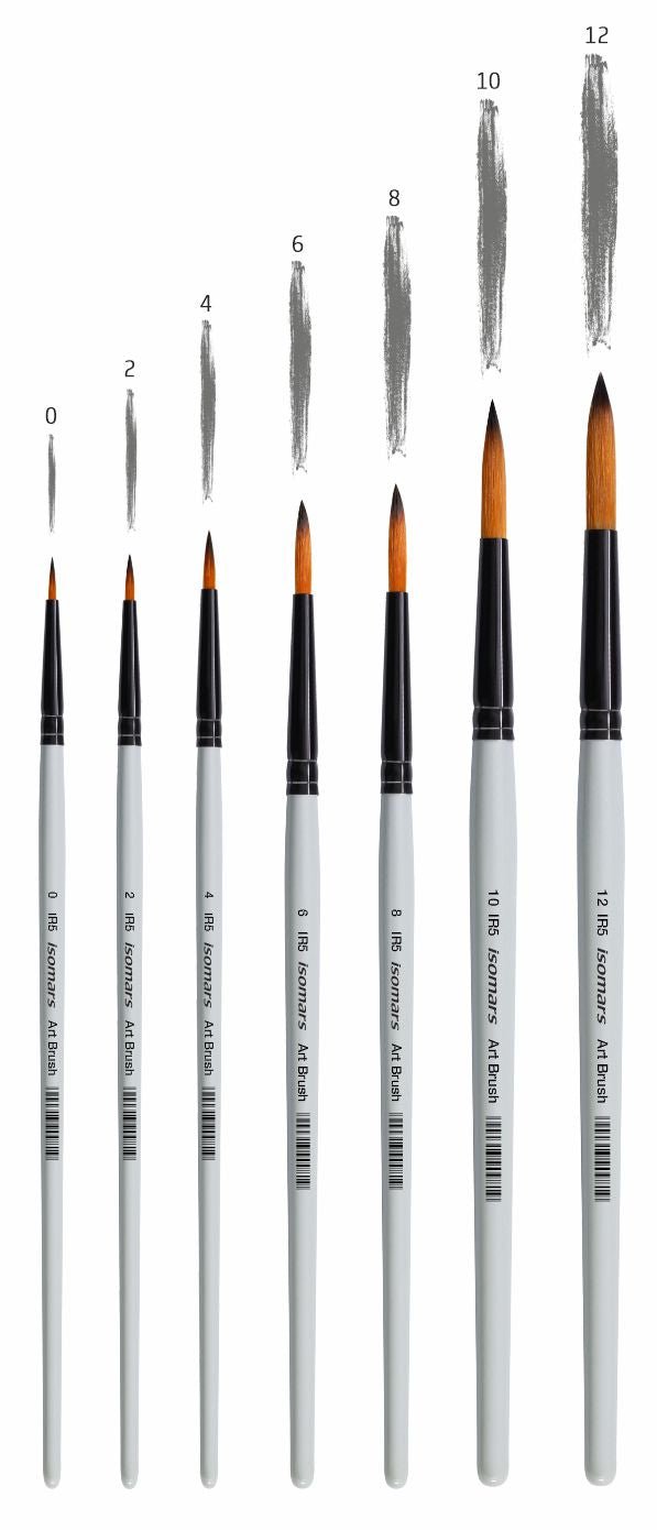 Isomars Brush Roll Up Case with Set of 7 Round Brushes for Painting - Isomars