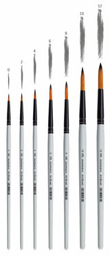 Isomars Brush Roll Up Case with Set of 7 Round Brushes for Painting - Isomars