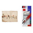 Isomars Brush Roll Up Case with Set of 7 Round Brushes for Painting - Isomars