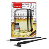 Isomars Calligraphy Dip Pen Set with 2 Nib Holders, 6 Nibs, 30 ml Ink for Beginners - Isomars