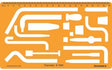 Isomars Chemistry Laboratory Drawing Template No. 1906 | Technical Drafting Stencil for Chemistry Apparatus & Lab Equipment | Transparent Plastic Template for Students, Engineers, Architects & Designers - Isomars