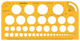 Isomars Circle Template Stencil with Multiple Diameter Sizes, Precision Geometry Drafting Tool with cm/mm Ruler, Degree Angle Guides & Smooth Round Edges for Students, Engineers, Architects & Designers - Isomars