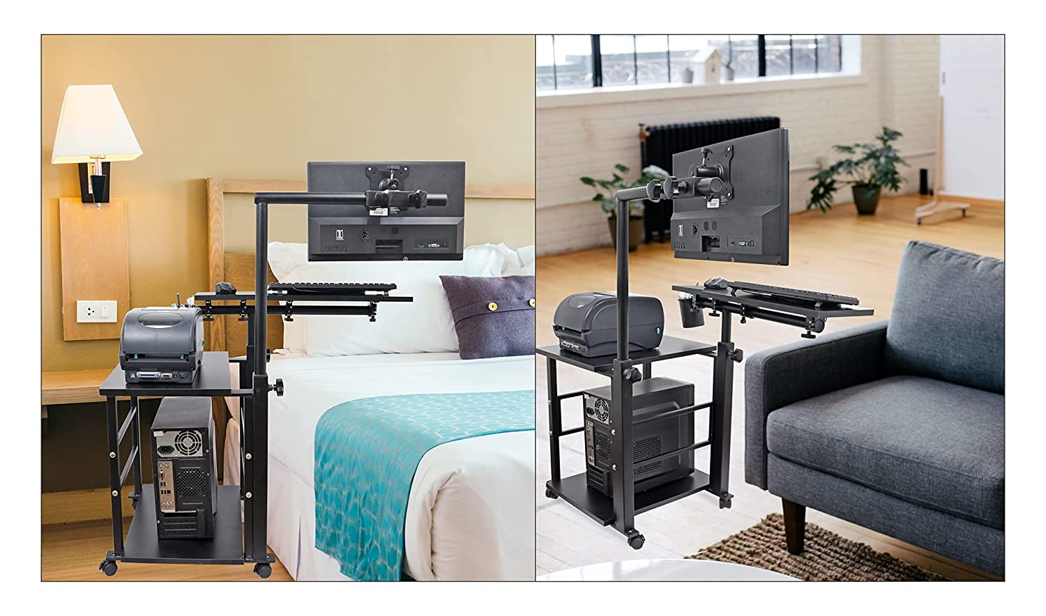 Isomars Computer Table - Adjustable - Professional Workstation for Computer - Ideal for Home, Schools, Office, Hospitals, Gaming Etc. - Isomars