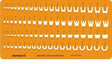 Isomars Designer's Jewellery Stone Setting Drawing Stencil for Ring, Pendant & Jewelry Design | Transparent Orange Plastic Template - Isomars