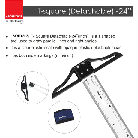 Isomars Detachable T Square - 24" - Isomars