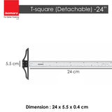 Isomars Detachable T Square - 24" - Isomars
