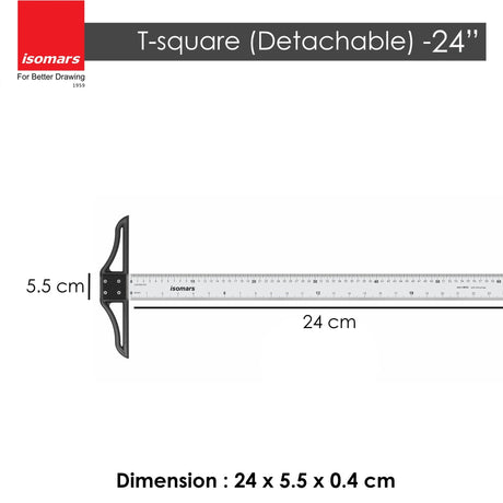 Isomars Detachable T Square - 24" - Isomars
