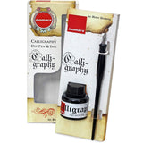 Isomars Dip Pen Holder Set with Black Ink - Comes with Flex Dip Nib - Isomars