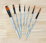 Isomars Drawing Brush Set for PaintIng Set of 7 with A4 Sketch Pad & Colour Mixing Palette - Isomars