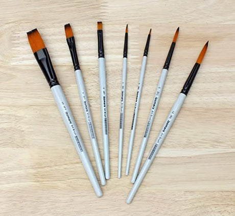 Isomars Drawing Brush Set for PaintIng Set of 7 with A4 Sketch Pad & Colour Mixing Palette - Isomars
