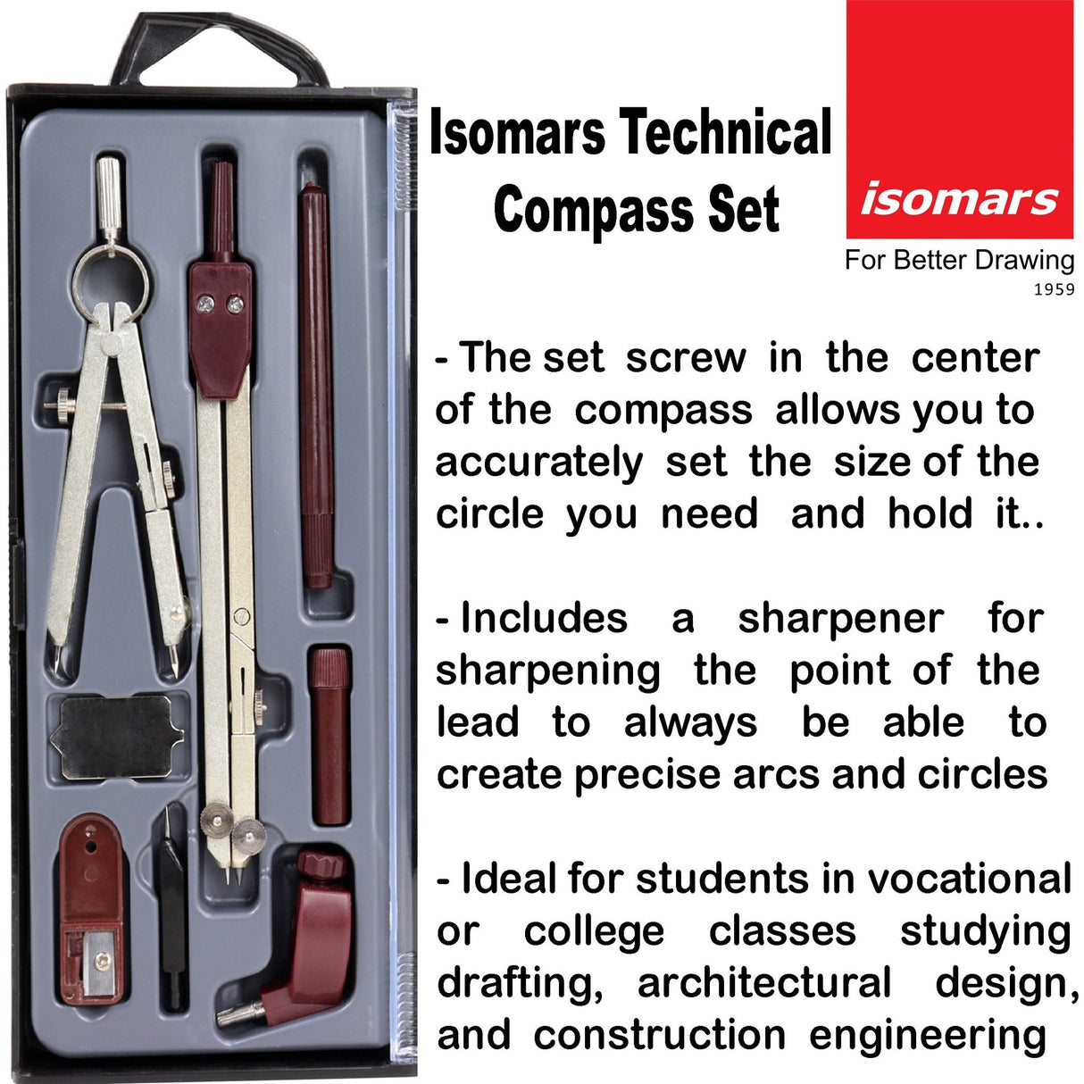 Isomars Drawing Drafting Board Architect Kit - Board Size 18'' x 25'' - Isomars