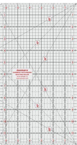 Isomars Garment Patchwork Quilting Ruler (12 Inch) - Isomars