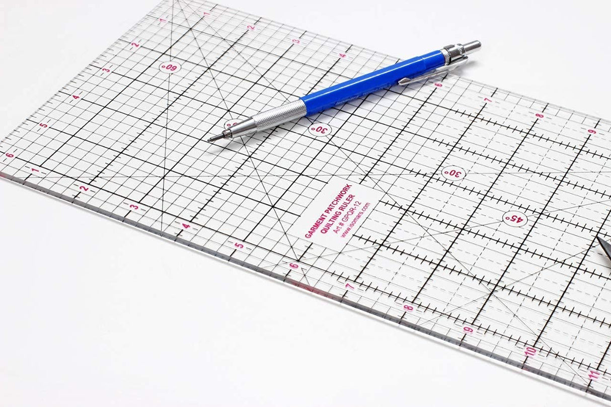 Isomars Garment Patchwork Quilting Ruler - 18" - Isomars