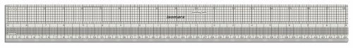 Isomars Gridding Ruler Scale 18 Inch | Transparent Measuring Tool for Pattern Making, Tailoring, Garment Design & Drafting - Isomars