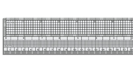 Isomars Gridding Ruler Scale 18 Inch | Transparent Measuring Tool for Pattern Making, Tailoring, Garment Design & Drafting - Isomars