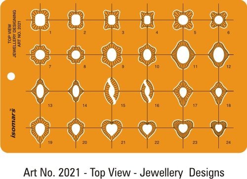 Isomars Jewellery Design Templates Set of 6 | Professional Stencils - Isomars