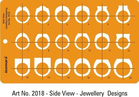 Isomars Jewellery Design Templates Set of 6 | Professional Stencils - Isomars