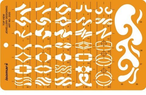 Isomars Jewellery Top View Design Template Stencil Art No. 2020 - Isomars