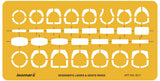 Isomars Jewelry Rings Drawing Drafting Template Stencil Combo - Set of 7 - Isomars