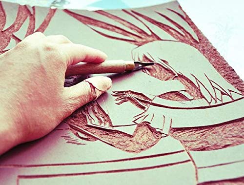 Isomars Lino Sheet Set of 3 for Block Printing & Craft | 10 x 12 Inch Linoleum Sheets for Linocut, Carving, Printmaking & DIY Art Projects - Isomars
