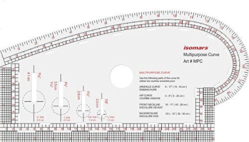 Isomars Multipurpose Curve | Quilting Ruler for Fashion Designing - Isomars