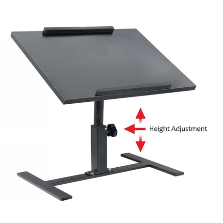 ISOMARS Multipurpose Laptop Table Study Desk & Height Adjustable Bed Table for Work from Home & Online Classes (Black) - Isomars