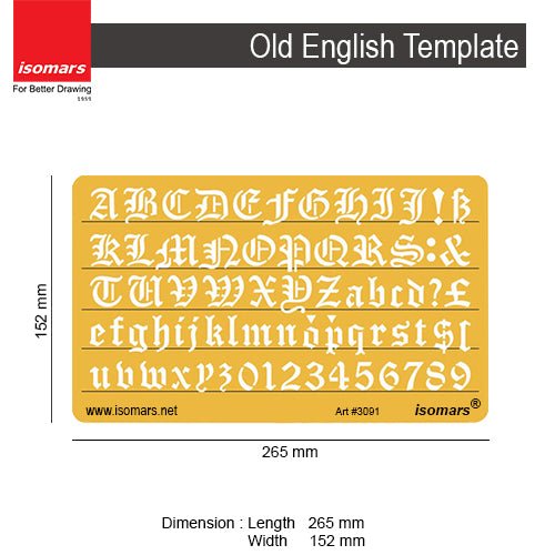 Isomars Old English Template - 10MM - Isomars