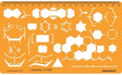 Isomars Organic Chemistry Drawing Template Stencil, Molecular Structure & Chemical Bond Diagram Tool with Benzene Rings, Hexagons, Reaction Symbols and cm/mm Ruler for Students, Chemistry Practicals & Scientific Drafting - Isomars