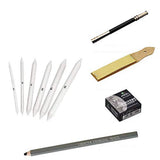 Isomars Paper Stumps for Blending with Pencil Extender,Charkoal Pencil, Kneadable Art Eraser & Sand Paper - Isomars