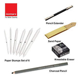 Isomars Paper Stumps for Blending with Pencil Extender,Charkoal Pencil, Kneadable Art Eraser & Sand Paper - Isomars