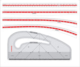 Isomars Pattern Curve with Tailoring Ruler Set of 4 - Isomars