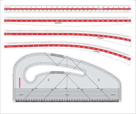 Isomars Pattern Curve with Tailoring Ruler Set of 4 - Isomars
