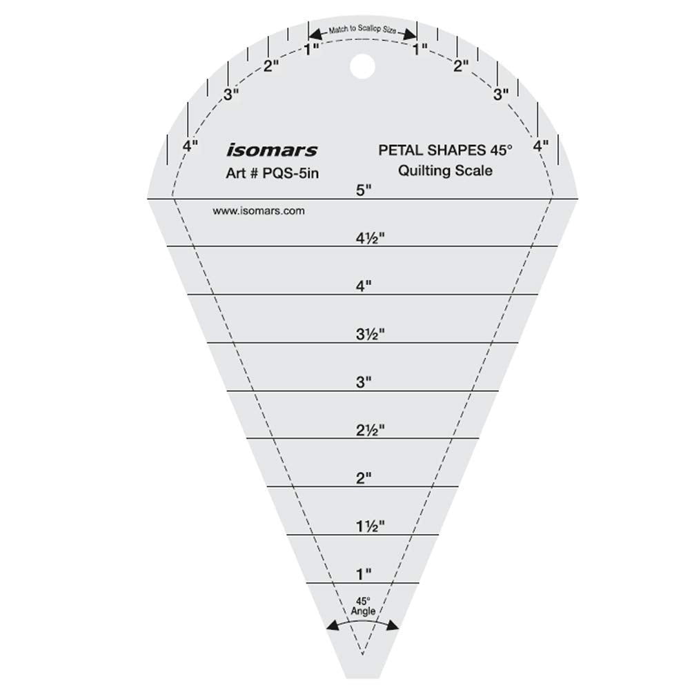 Isomars Petal Shapes Quilting Ruler - 5" - Isomars