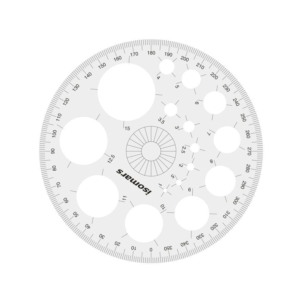 Isomars ProCircle, Protractors - 360 degree & 180 degree, with 12 inches / 30 CM Ruler - Isomars