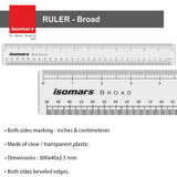 Isomars ProCircle, Protractors - 360 degree & 180 degree, with 12 inches / 30 CM Ruler - Isomars