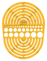 Isomars Radius Master Circle Template, Large Circle and Semi Circle Arc Drafting Stencil with Multiple Radius Measurements for Architects, Engineers, Designers, Technical Drawing & Blueprint Planning - Isomars