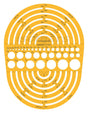 Isomars Radius Master Circle Template, Large Circle and Semi Circle Arc Drafting Stencil with Multiple Radius Measurements for Architects, Engineers, Designers, Technical Drawing & Blueprint Planning - Isomars