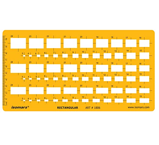 Isomars Technical Drawing Templates Set of 4 - Isomars