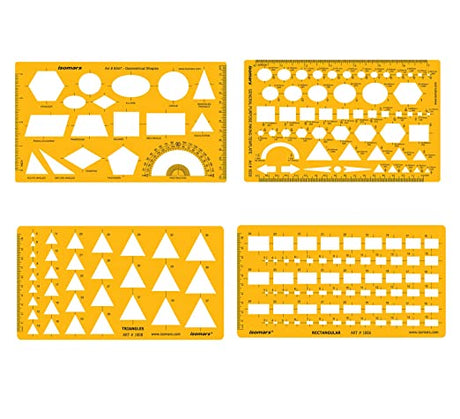 Isomars Technical Drawing Templates Set of 4 - Isomars