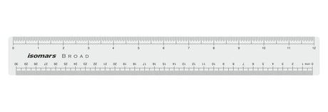 Isomars Technical Set Squares, Protractor,12 Inch Scale - Sides Beveled - Isomars