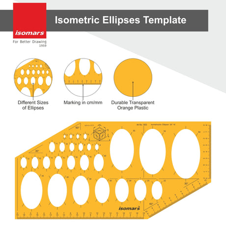 Isometric Ellipse Drawing Template - Isomars